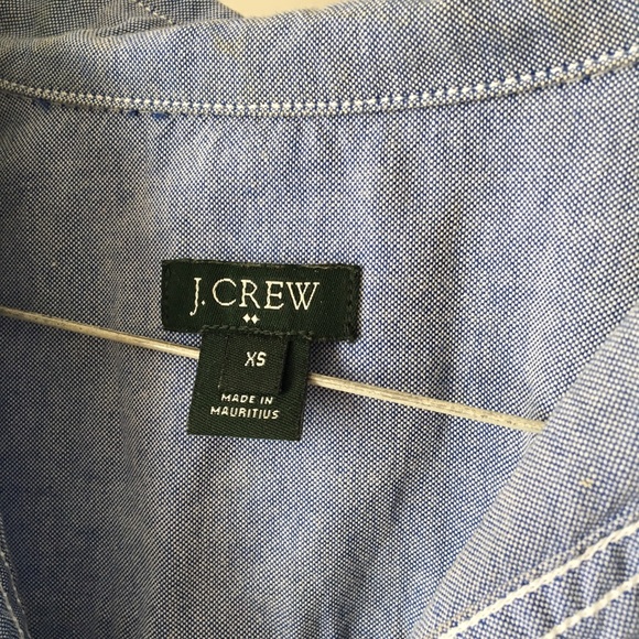 J. CREW Chambrey Stitched Oxford Popover Top Shirt - Picture 5 of 7